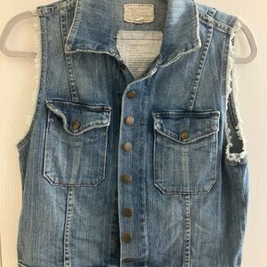 Current/Elliott Blue Denim Vest